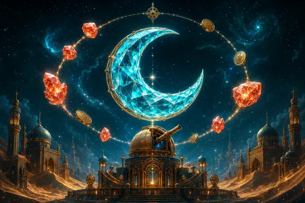 Πρωτότυπη εικονογράφηση για το Cosmic Moon Link and Win